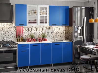Кухонный гарнитур Рио-1 Синяя (1,6м;1,7м; 1,8м; 2,0м.) - фото 15178