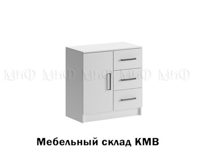 Комод Бася с 3 ящиками и дверью  (белый) - фото 15856