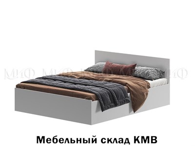 Двуспальная кровать бася белая лдсп мебельный склад кмв
