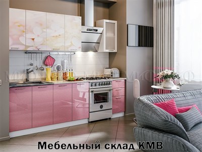 Купить кухня вишневый цвет 2,0 метра фабрика МИФ мебельскладкмв.рф