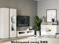 Модульная гостиная флорис вариант 6 белый глянец мебельный склад кмв